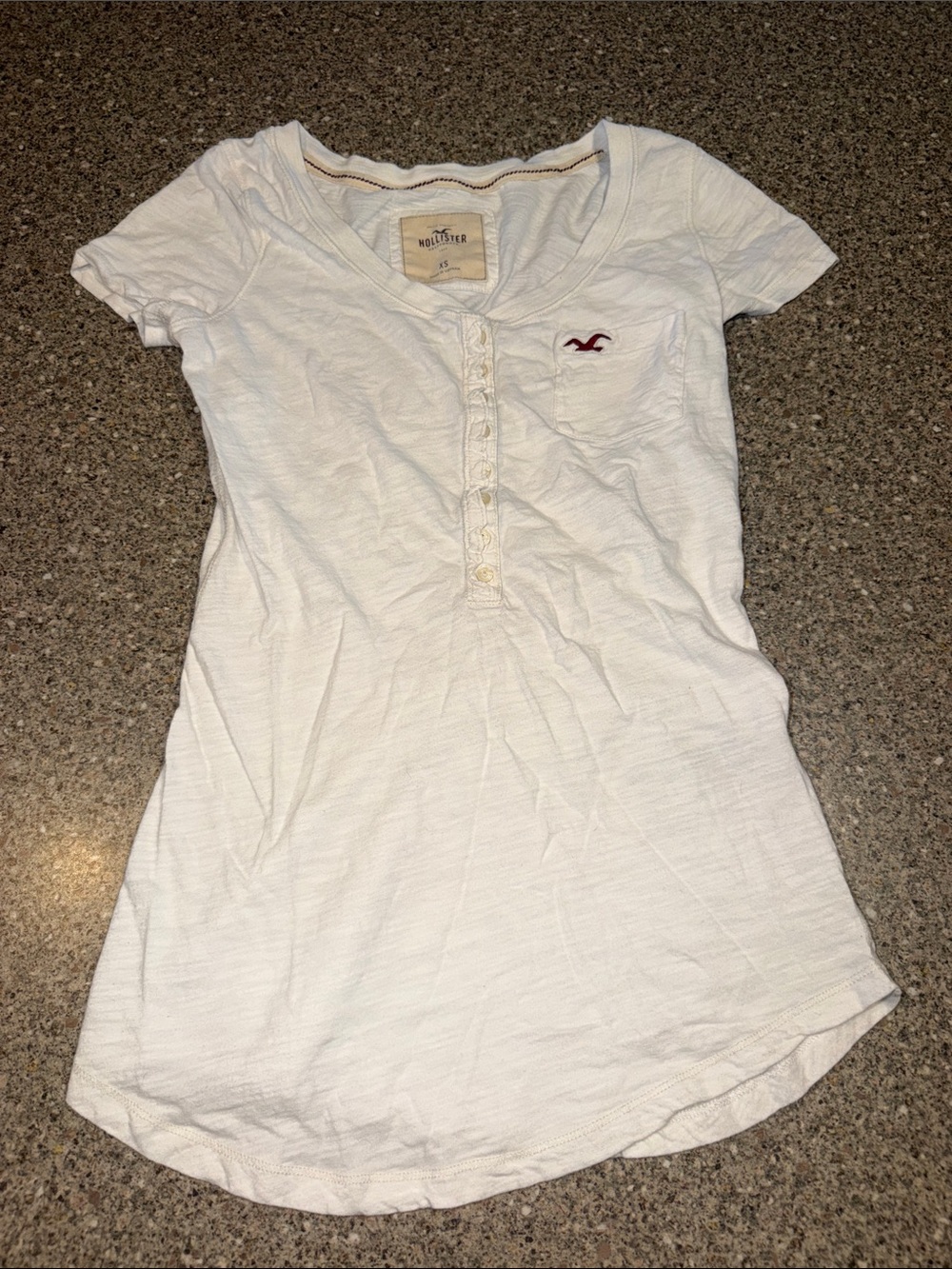Hollister y2k Short Sleeve Henley Top